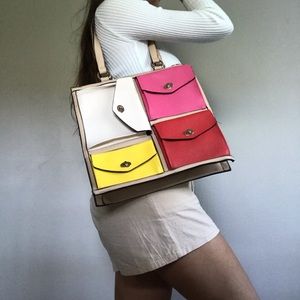 RARE Far Nine Boutique Multi Colored Clasp Pockets